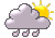 various clouds, heavy rain