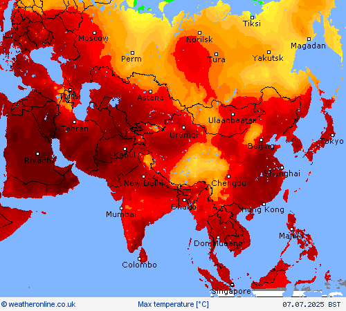 Max temperature Forecast maps