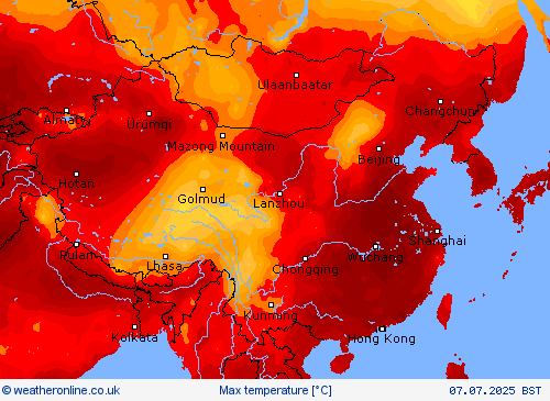 Max temperature Forecast maps