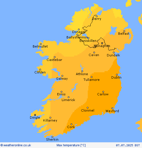 Max temperature Forecast maps