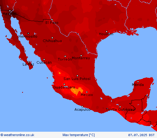 Max temperature Forecast maps