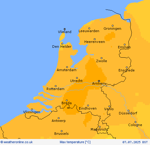 Max temperature Forecast maps