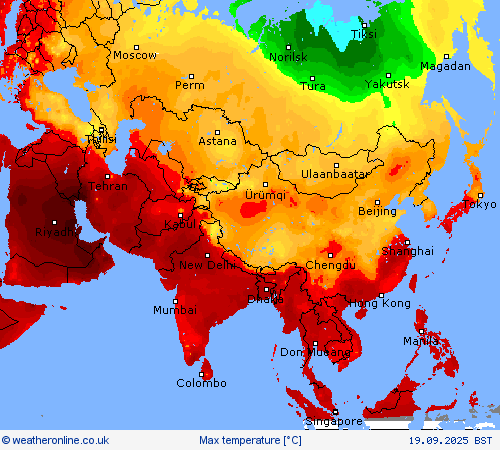 Max temperature Forecast maps