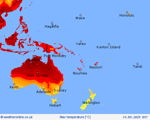 Max temperature Forecast maps