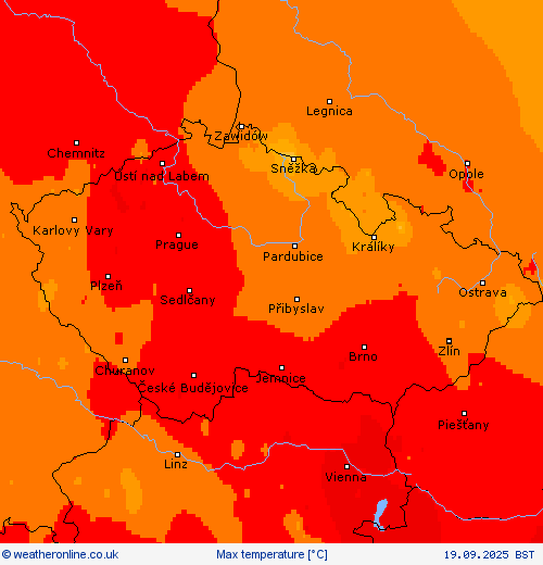 Max temperature Forecast maps