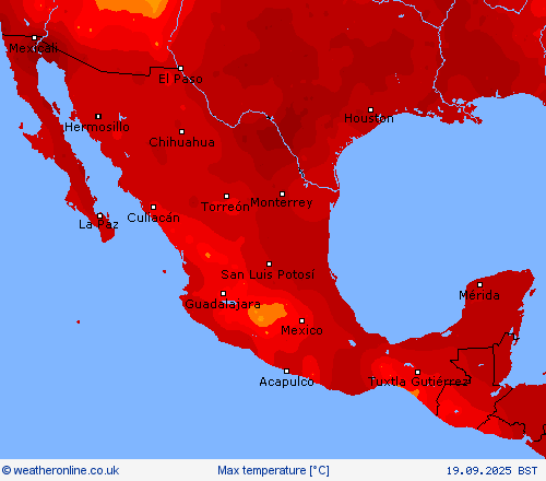 Max temperature Forecast maps
