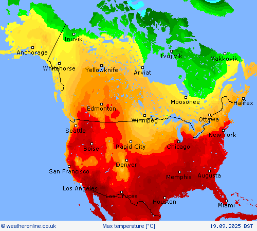 Max temperature Forecast maps