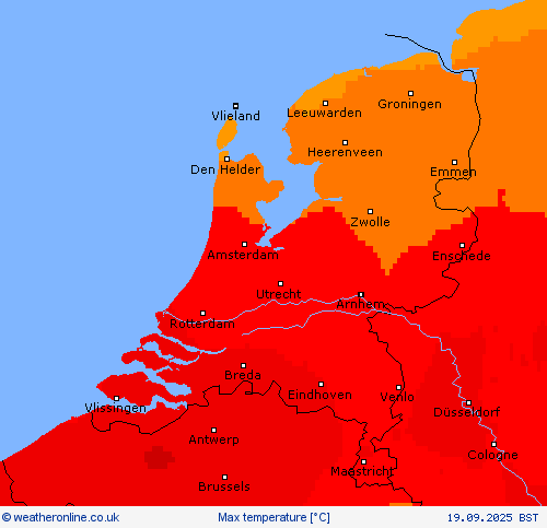 Max temperature Forecast maps