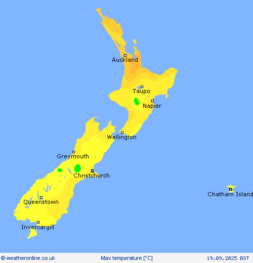 Max temperature Forecast maps
