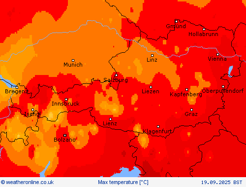 Max temperature Forecast maps