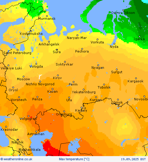Max temperature Forecast maps