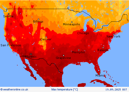 Max temperature Forecast maps