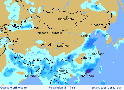 Precipitation (3 h) Forecast maps